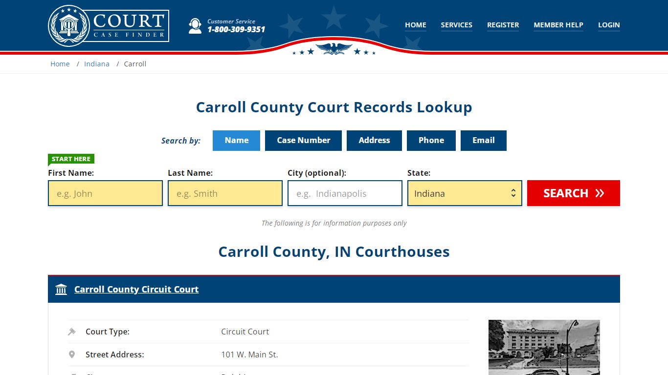 Carroll County Court Records | IN Case Lookup